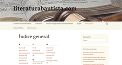 Desktop Screenshot of literaturabautista.com