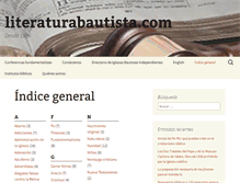 Tablet Screenshot of literaturabautista.com